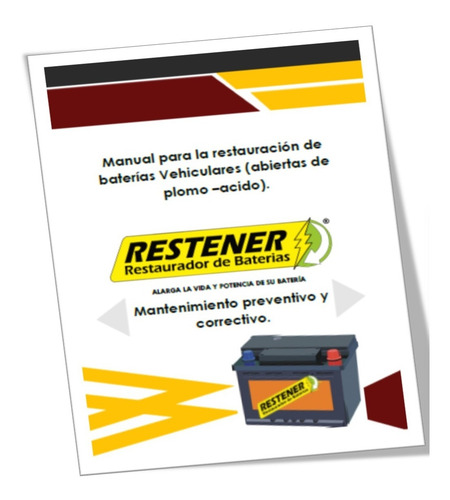 Restaurador De Baterías Vehiculares Restener 4 Kg. Y Manual