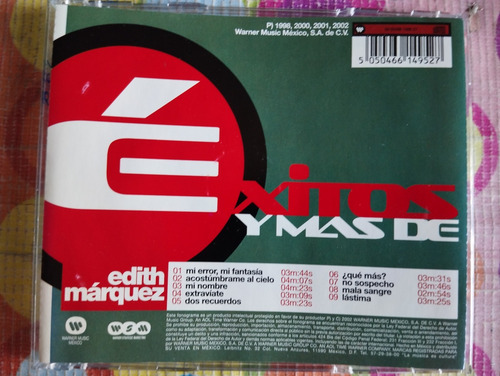 Edith Márquez Cd Exitos Y Más De V (Usado)