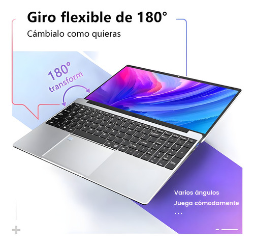 Laptop Intel Celeron Ddr4 16 Gb Ram 1024 Gb Ssd Plata 15.6