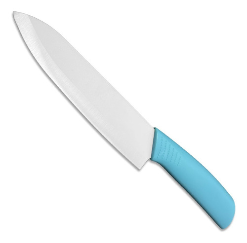 Cuchillo De Ceramica Mango Plástico Alta Tecnología 24cm Color Azul