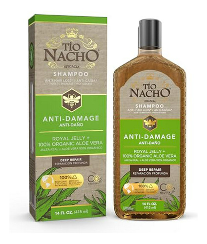 Shampoo Tío Nacho Compatible Con Cabello Seco Y Dañado