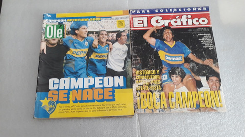 El Gráfico. Olé. Boca Campeón Lote De 4 Revistas. 