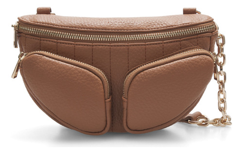Sue Bandolera Mujer Lady Stork Color Camel Diseño De La Tela Lisa