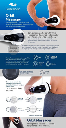 Massageador Orbit Massage 220v - 2600 Rotações Relaxmedic
