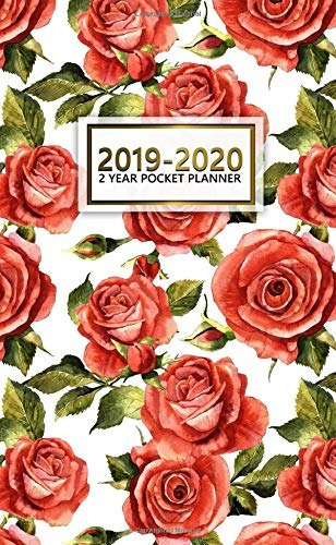 20192020 2 Year Pocket Planner Pretty Roses Monthly Floral P