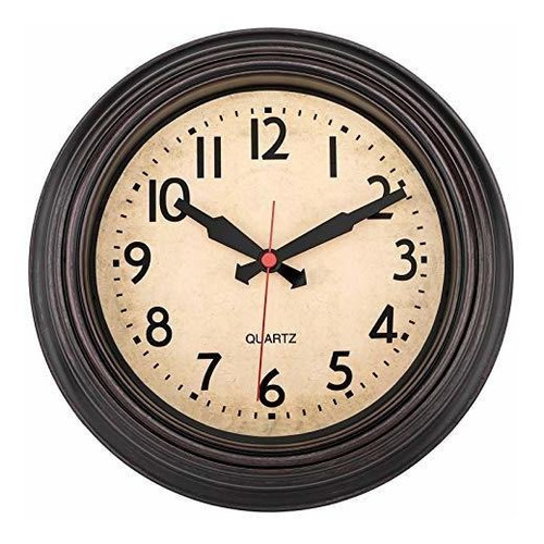 Reloj De Pared - Foxtop Reloj Redondo Silencioso Sin Tictac 
