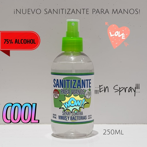 Sanitizante Para Manos En Spray X 250 Ml (caja X 12 Unid.) 