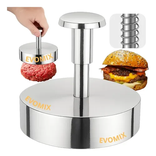 Molde Forma Hambúrguer Prensa Profissional Artesanal Inox