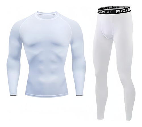 Para Pantalón Licra + Playera De Compresión Conjunto Gym 2ps