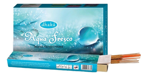 Incienso Dhaka Aqua Fresca Caja Con 12 Cajitas De 15 Gr C/u Fragancia Aqua Fresco