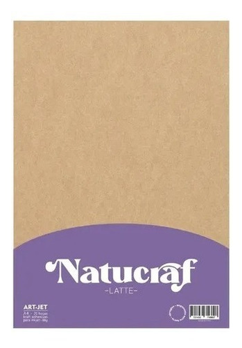 Papel Kraft  Adhesivo Latte 80g A4 20 Hojas