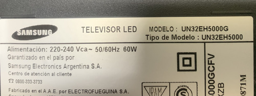 Placa T-con Samsung Un32eh5000 / Un32eh5300 , Leer Info !!! (Usado)