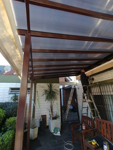Pergolas Y Techos De Madera Y Hierro ,techo De Policarbonato