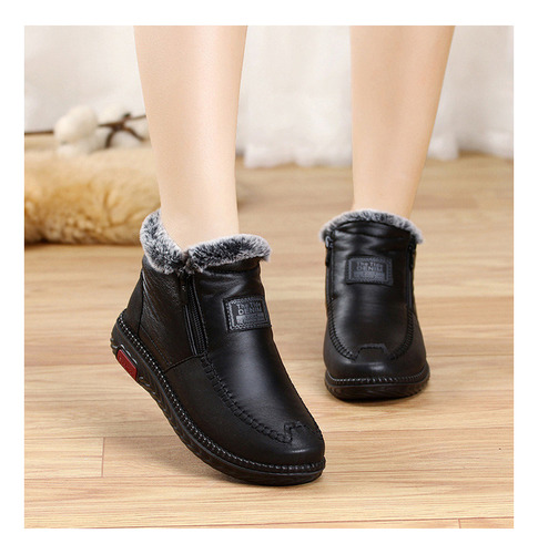 Botas Mujer Piel Algodón Antideslizantes Impermeables