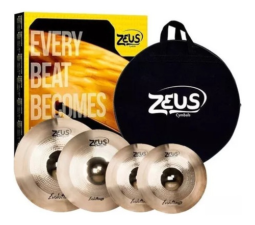 Pratos Zeus Kit Evolution Pro Set C 14 16 20 Com Bag 