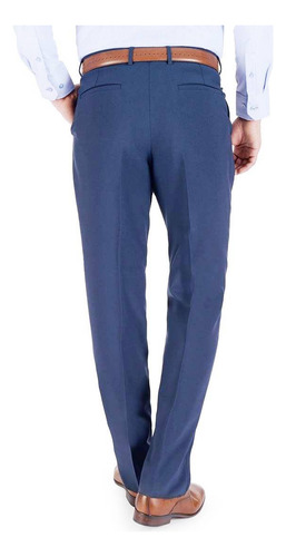 Imagen 2 de 5 de Pantalón Yale Hombre Vestir Liso Sin Pinzas Recto Marquiz