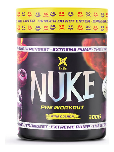 Pré Treino Nuke 300g Piña Colada Noxious Labz Energia Foco