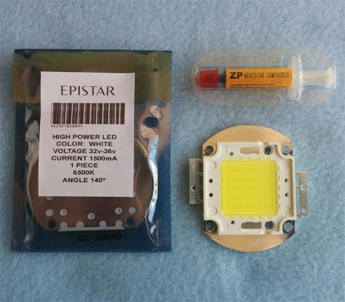 Chip Led 50w Epistar Reflectores Super Cool White 20000k