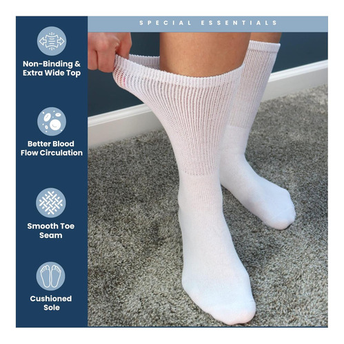 Essentials Especiales 12 Pares Calcetines Diabéticos De Para