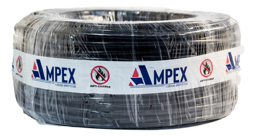 Cabo flexivel Ampex 1x16mm² preto x 100m em rolo