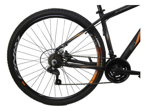 Bicicleta Rino Everest Aro 29 Freio Disco 24v Câmbios Shiman Cor Preto/laranja Tamanho Do Quadro 21