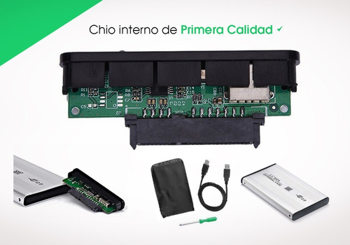 Imagen 8 de 10 de Carry Carrier Disk Sata Case Disco Rigido 2.5 + Usb Doble