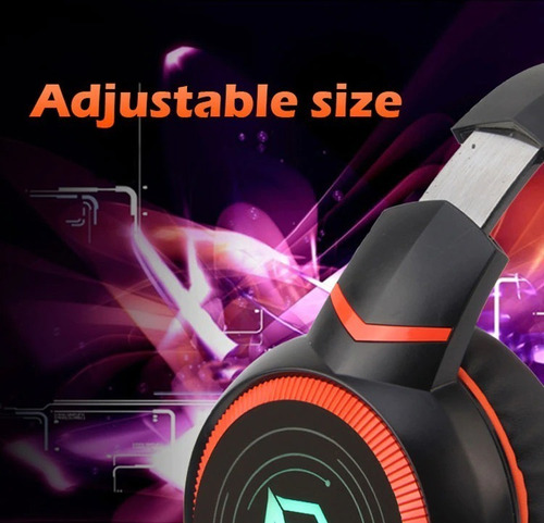 Imagen 11 de 12 de Auriculares Gamer Hifi 7.1 Meetion Hp030 Negro Y Naranja Luz