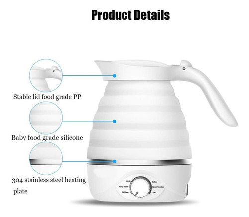 700ml Hervidor De Agua Plegable, Hervidor Eléctrico Plegable