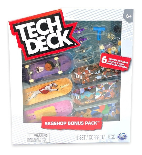 Tech Deck Sk8shop X6 Finger Skate Con Herramientas Y Accs