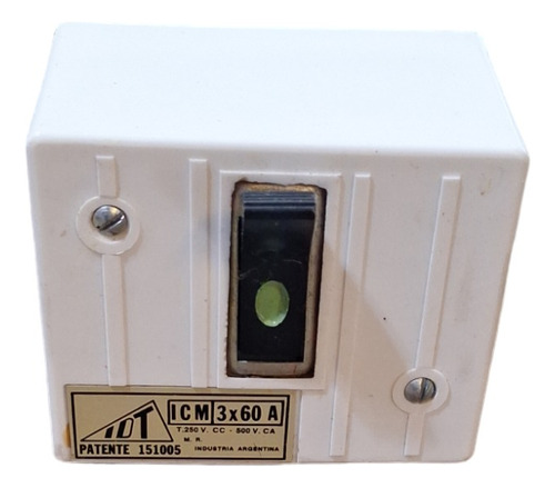 Interruptor Compacto Manual Con Caja 3 X60 Idt 250vcc 500vca