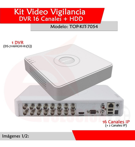 Rmt1154 Dvr 1080p Lite 16 Canales Turbohd + 2 Ip Hikvision + (Reacondicionado)