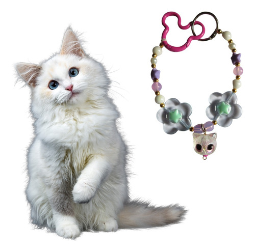 Collar Joyería De Perlas Para Gato