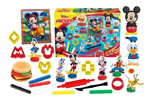 Set De Masa Mickey Mouse Para Crear Y Jugar Tapimovil - Color Variable