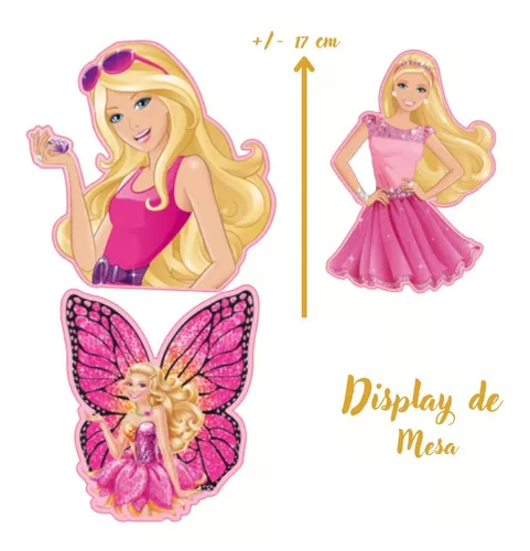 Barbie princesa popstar topo de bolo grátis decoração de festa