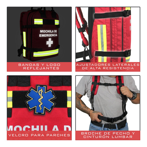 Mochila De Emergencias Botiquín Primeros Auxilios Paramed Rd