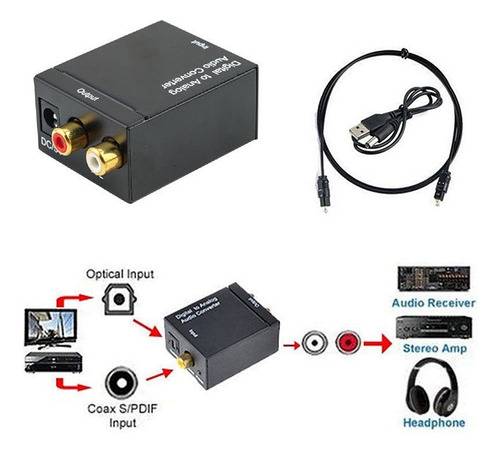 Convertidor De Audio Digital Óptico A Análogo Rca
