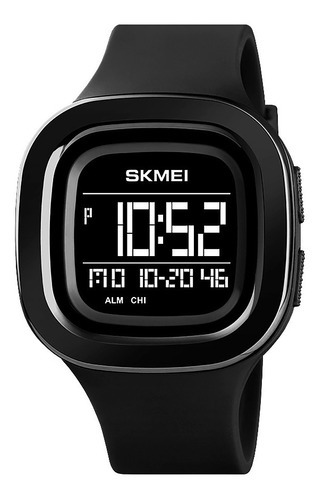Reloj Hombre Skmei 1580 Sumergible Digital Alarma Cronometro Color de la malla Negro/Negro