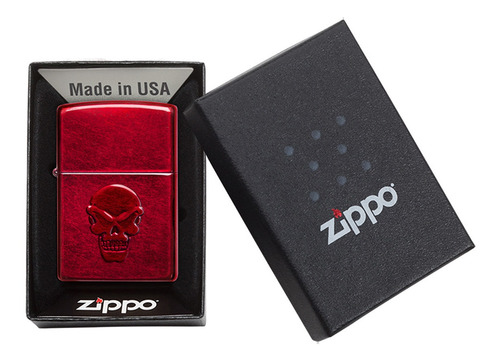 Imagen 4 de 10 de Encendedor Zippo Lighter Red Doom Rojo Calavera