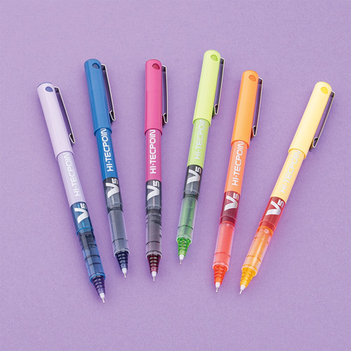 Set Lápices Tinta Hi-tecpoint V5 6 Un.