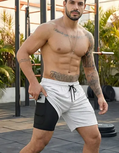 Kit 3 Shorts 2 Em 1 Duplo Bolso Para Academia Treino Corrida — foto 7