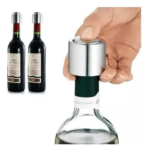 Tampa Seladora A Vácuo Inox Vinhos Cozinha Tampa Compacta