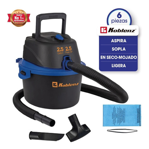 Aspiradora Koblenz Wd-2.5 Ma 2.5 Gal  Negra/azul 120v