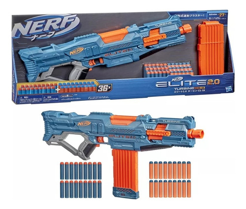 Nerf Elite 2.0 Turbine Cs 18 Con 36 Dardos Pistola Lanzador