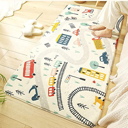 Abreeze Kids Runner Rug 5.3ft, Town Road Area Rug Play Mat P