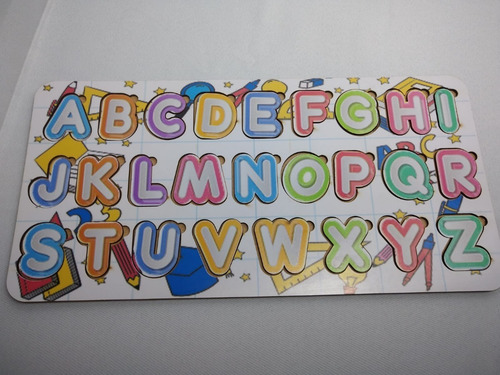 Imagem 1 de 1 de Brinquedo Tabuleiro Alfabeto Educativo Pedagógico Mdf