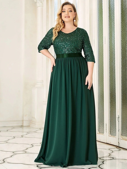 Vestido De Noche Verde Esmeralda | MercadoLibre 📦