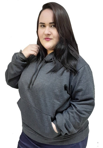 Casaco Plus Size Blusa De Moletom Liso Masculino E Feminino 