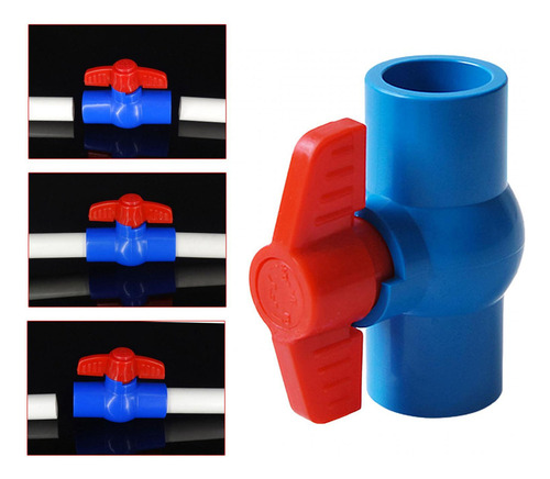 . Válvula De Bola De Pvc Para Tratamiento De Agua, Azul 25mm