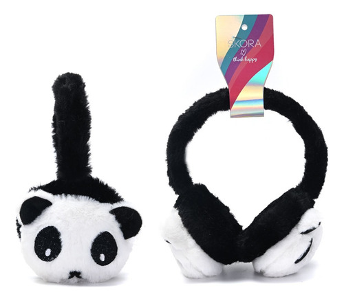 Orejeras Skora Abrigo Infantil Panda Think Happy 38621 Negro Panda