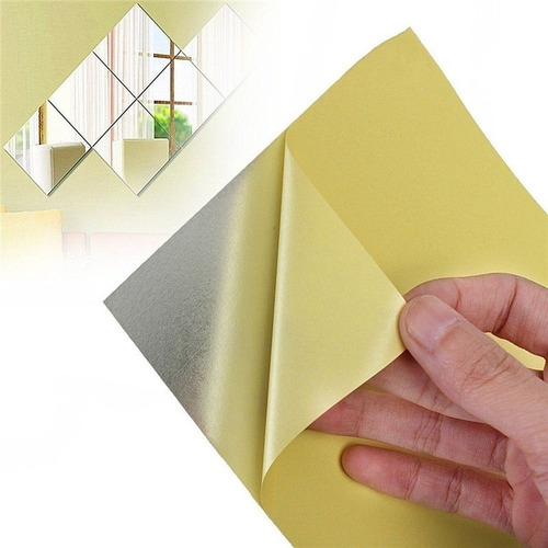 Imagen 2 de 5 de 18 Mosaicos Tipo Espejos De Pvc Adhesivos Cultivos Indoor